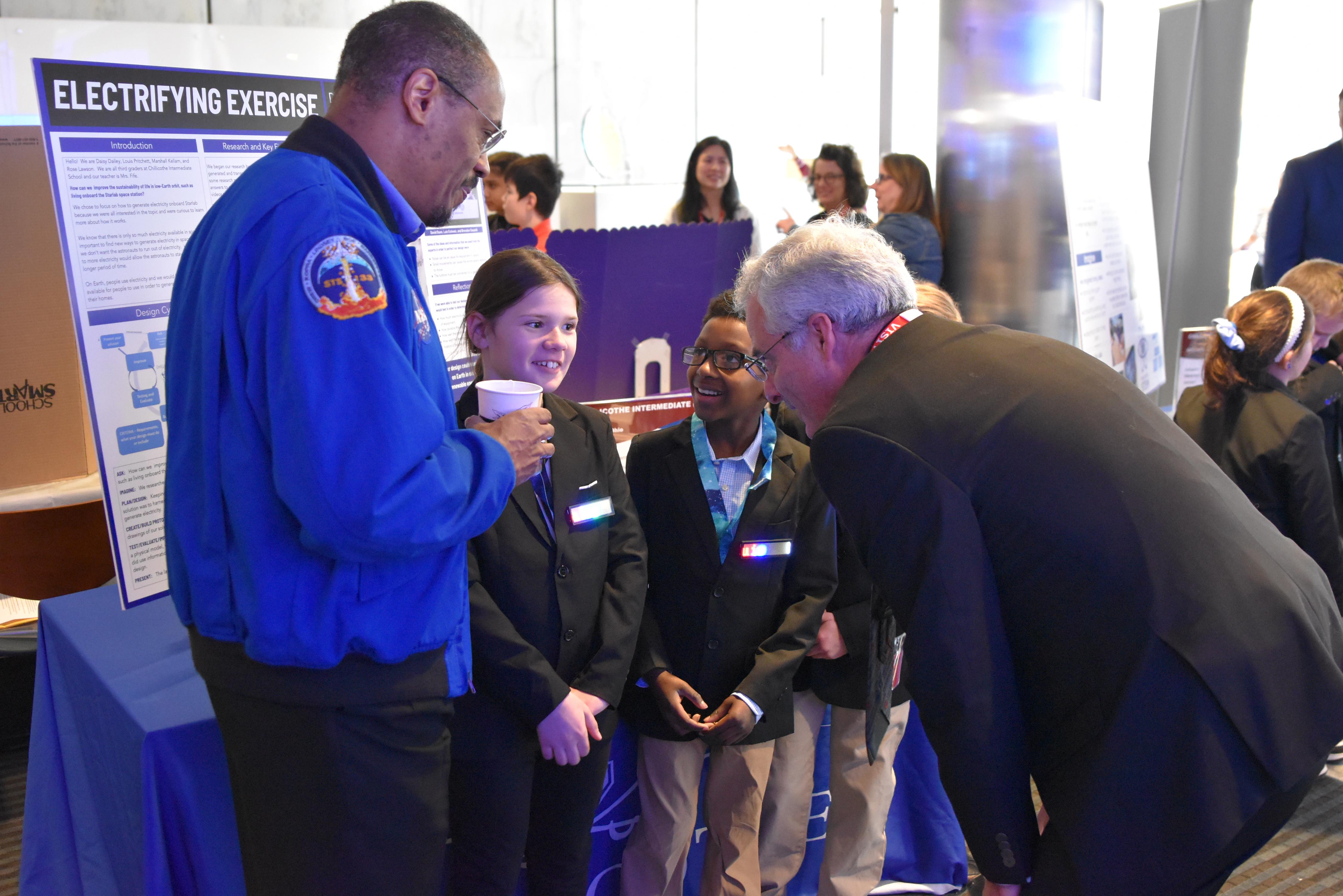 alvin drew and howard greene meet with students 