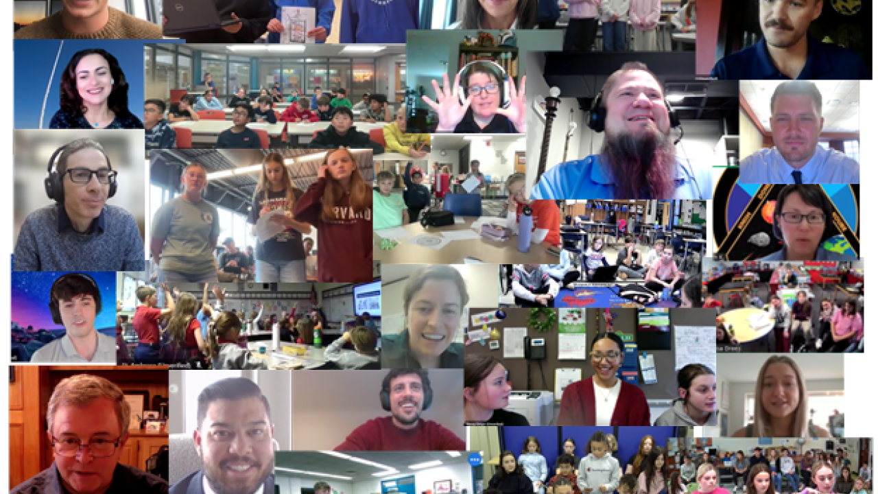Images from experts and classrooms that participated in the Starlab ExpertLink program